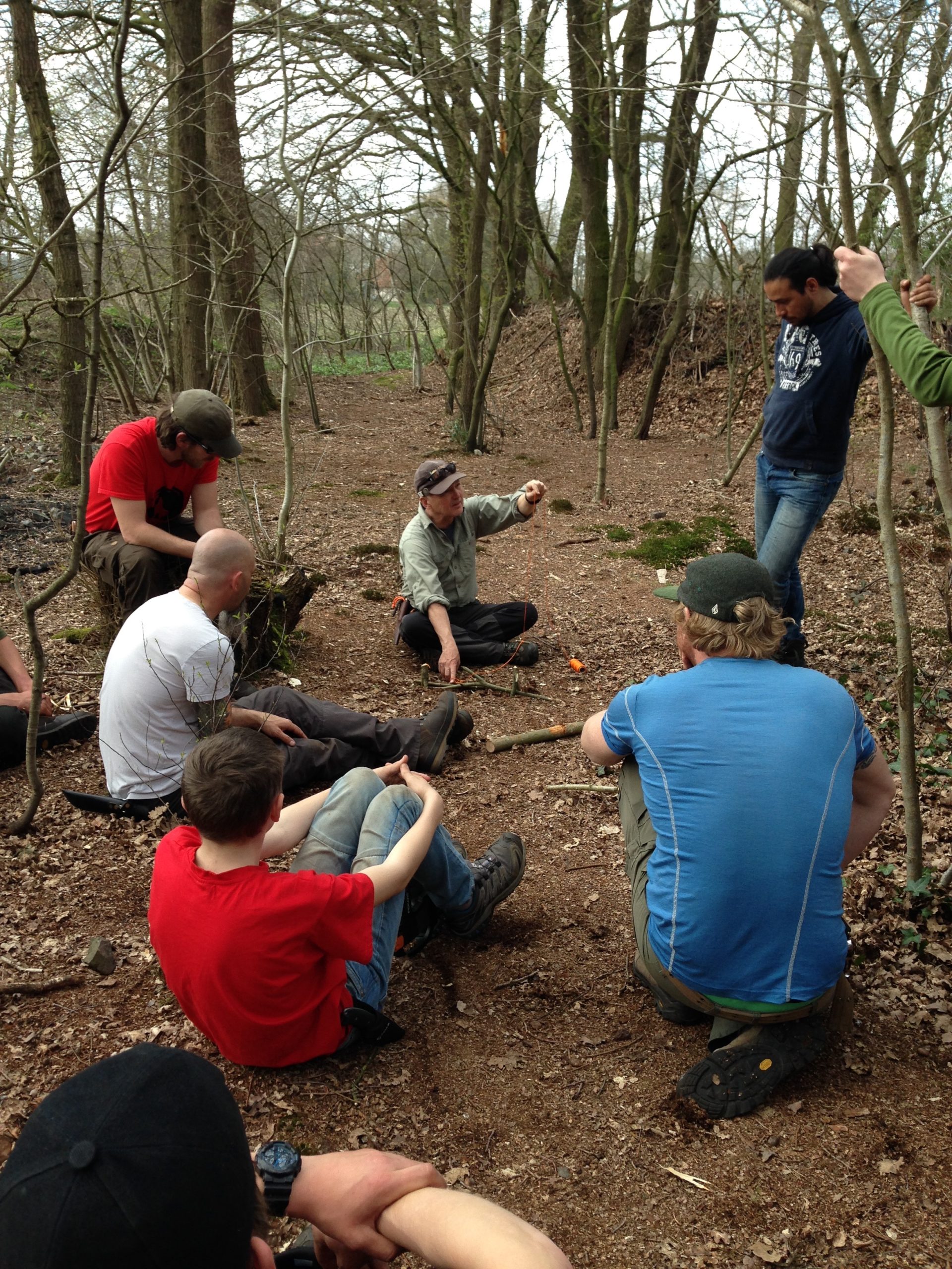 First Aid group outside together in a circle